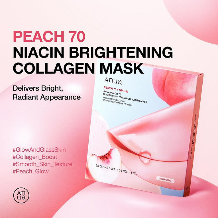 أنوا Peach 70 niacin تفتيح الكولاجين face pack