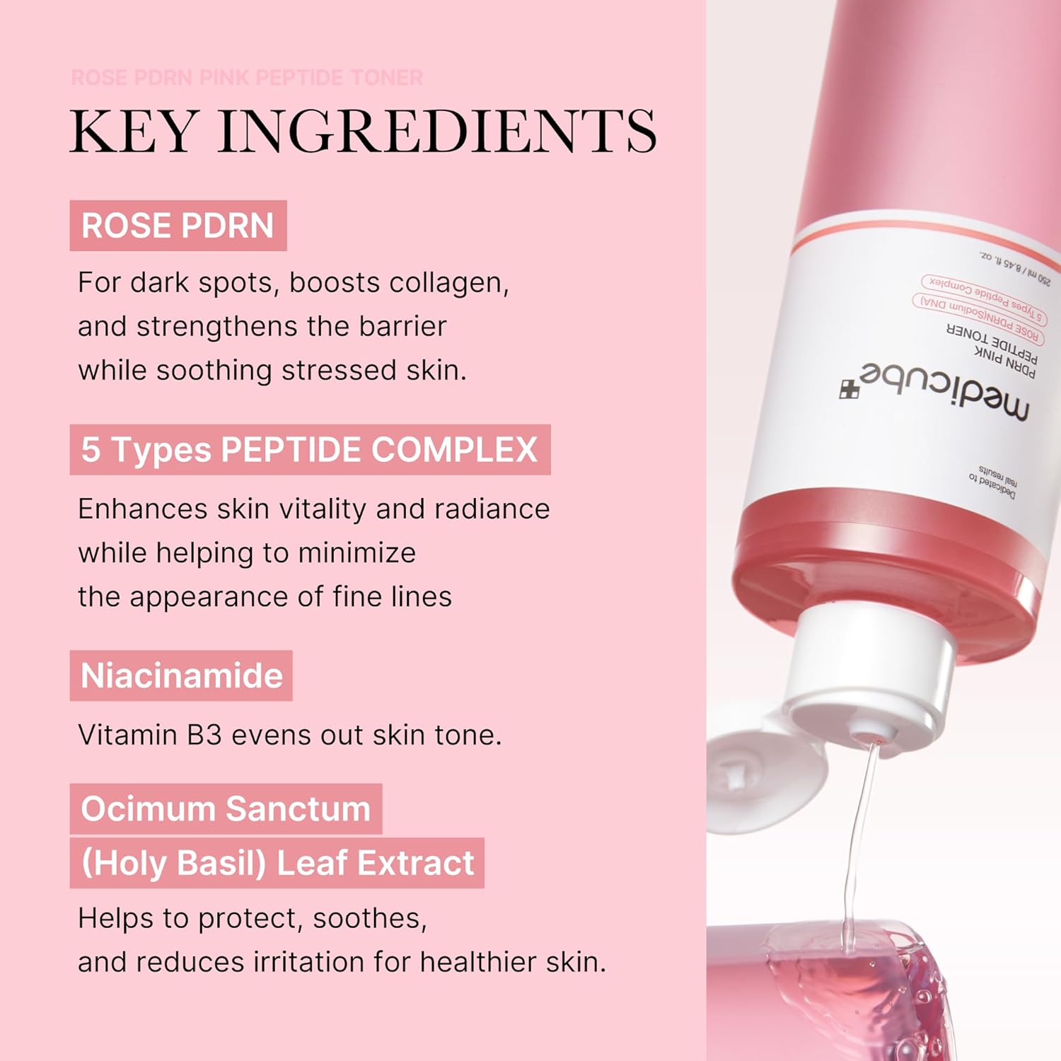 ميديكيوب PDRN pink سيكا مهدئ تونر