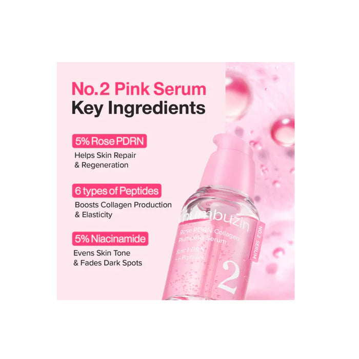 نمبرزِن No.2 rose PDRN الكولاجين plumping سيروم