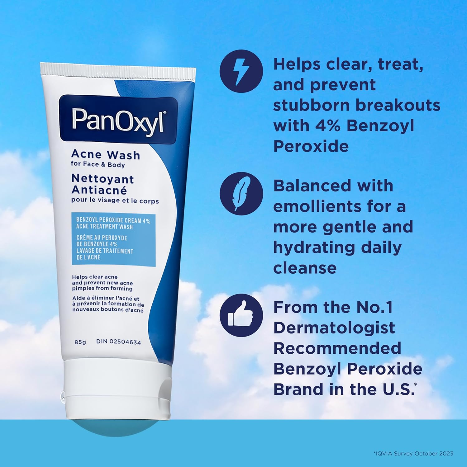 بانوكسيل حب الشباب creamy wash 4% benzoyl peroxide