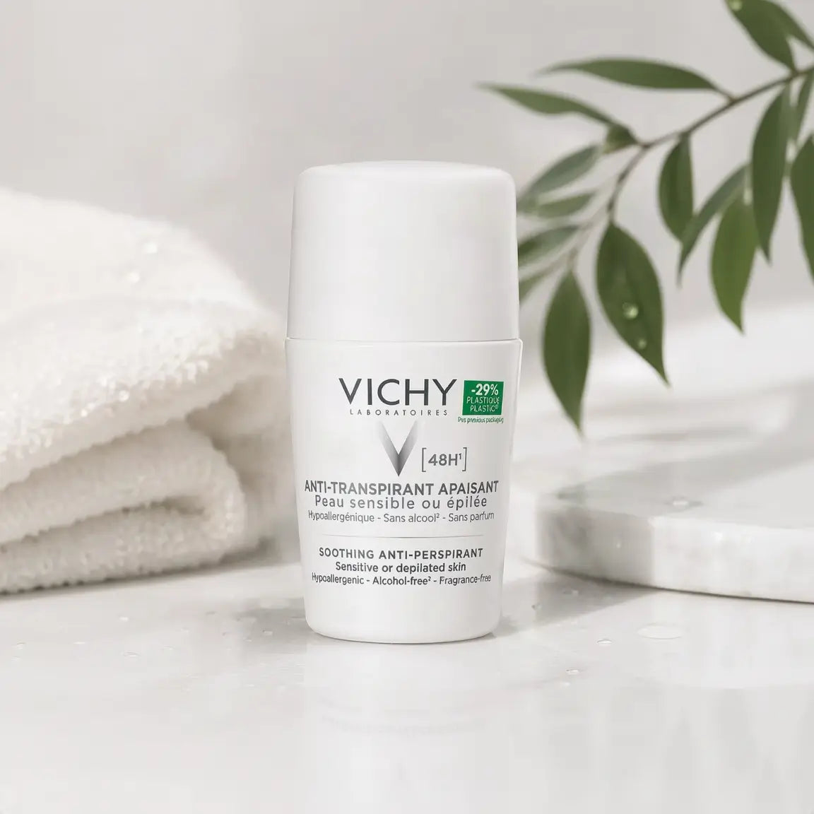 Vichy Soothing Antiperspirant Deodorant 48H Sensitive & Depilated Skin Roll on - 50ml