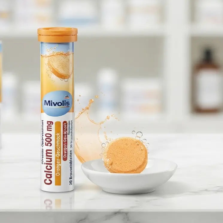 Mivolis Calcium Effervescent Tablets (Orange Flavor) – 20 Tablets