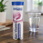 Mivolis Eisen + Vitamin C Effervescent Tablets (Blackcurrant Flavor) – 20 Tablets